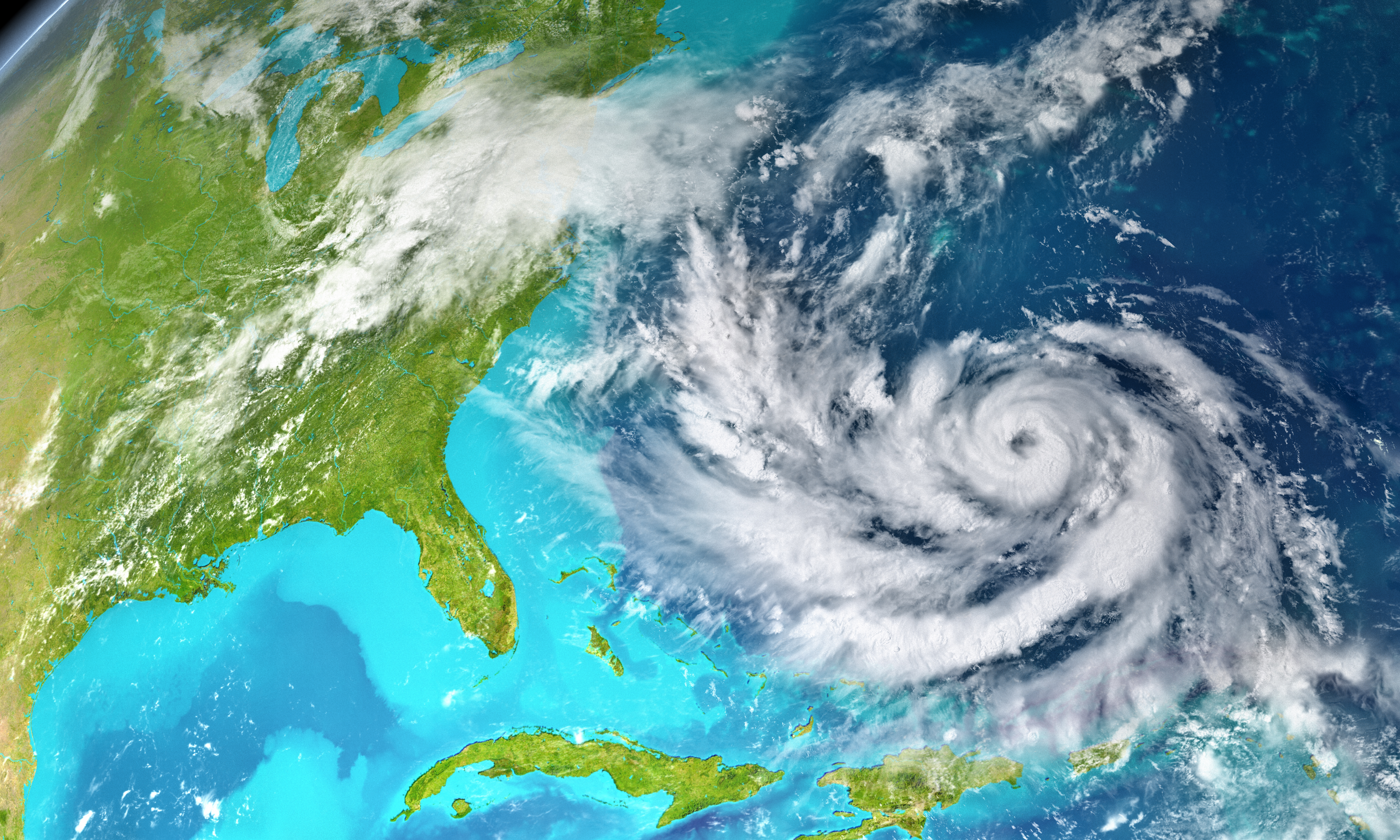 Hurricane Erin is coming near Hampton Roads. This photo is of a hurricane following a similar path that Hurricane Erin is taking.