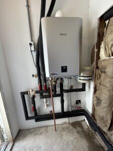 Man Upgrading water heater